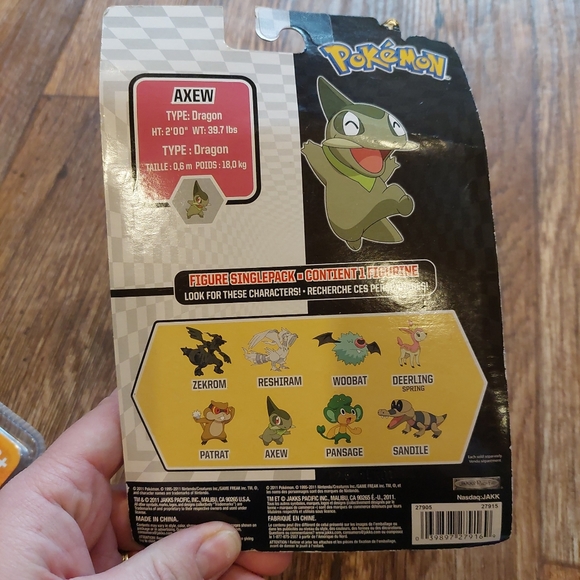 Pokemon Axew Toy Figurine NIB 2011 Jakks Pacific - Picture 2 of 8